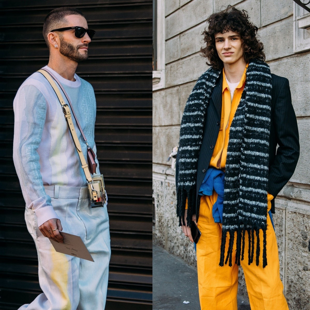 Стритстайл на Неделе мужской моды осень-зима 2022 в Милане